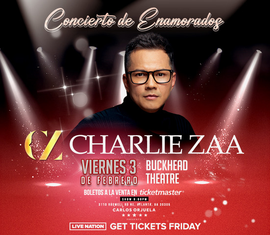 Read more about the article Don’t Miss Your Chance to See Charlie Zaa  Live in Concert at Buckhead Theatre