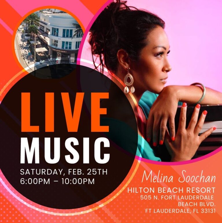 Read more about the article Melina Soochan performing at Hilton Fort Lauderdale Beach Resort