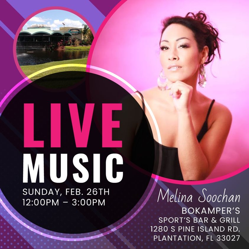 Melina Soochan Performing Live Tomorrow at Bokamper's Sports Bar & Grill